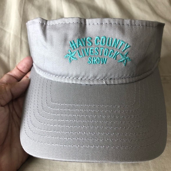 Hays County Livestock Show Gray Visor with Embroidered Logo NWOT - Picture 1 of 5